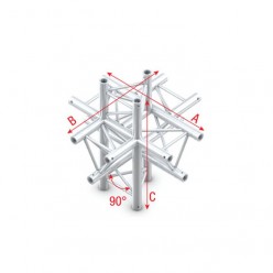 Milos FT30022 Pro-30 Triangle F Truss - Cross up/down 6-way - 71cm